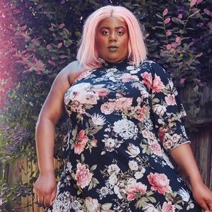 Simply Be One Shoulder Floral Dress